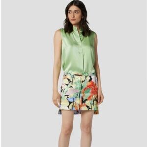 NWT Equipment Silk Satin Blouse in Light Green